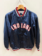 Load image into Gallery viewer, Cleveland Indians Satin Windbreaker Jacket