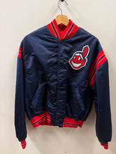 Load image into Gallery viewer, Cleveland Indians Satin Snap Up Jacket